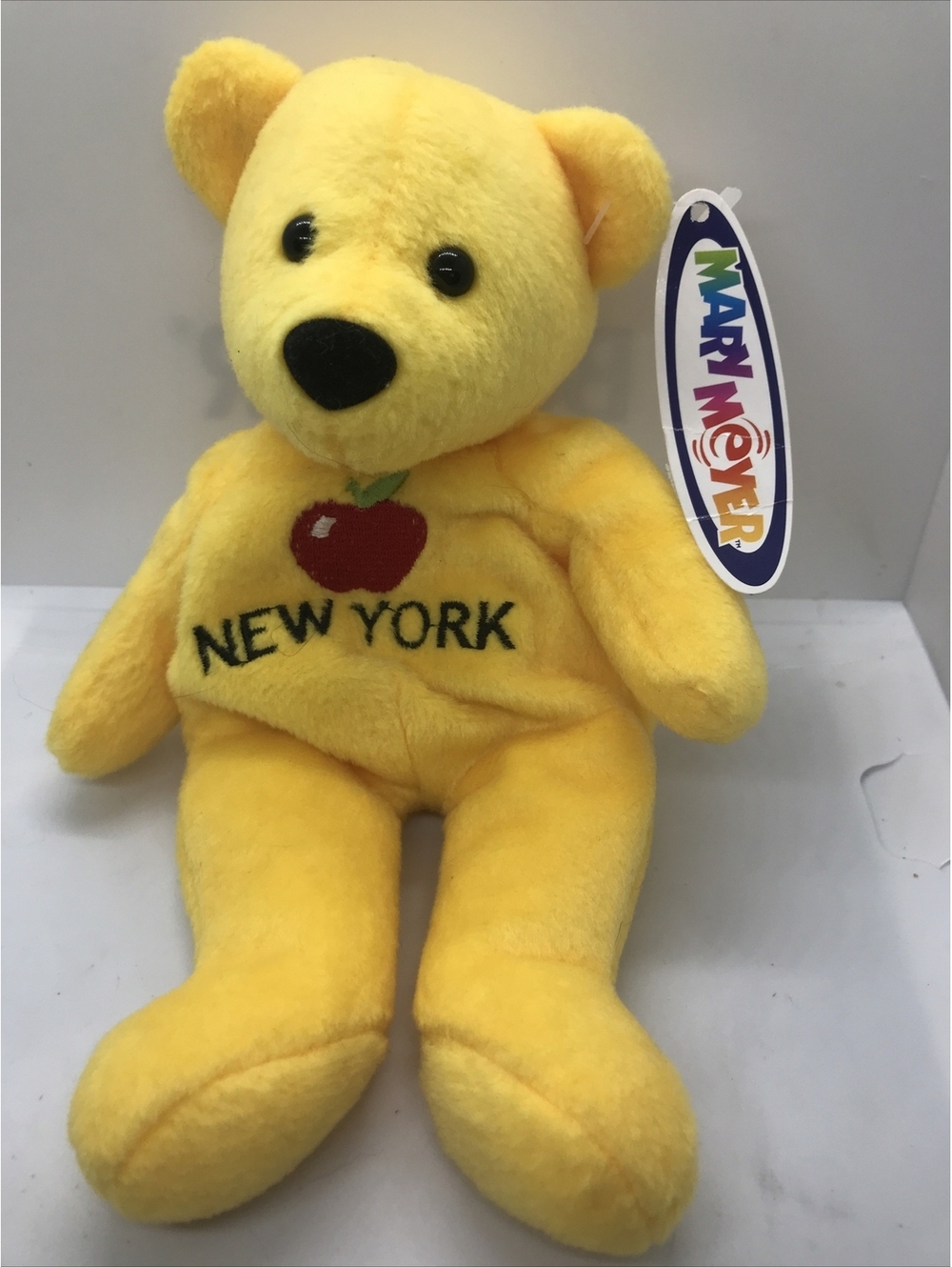 NWT 1999 MARY MEYERS - NEW YORK BEAR - 8" Yellow With Big Apple - Vintage